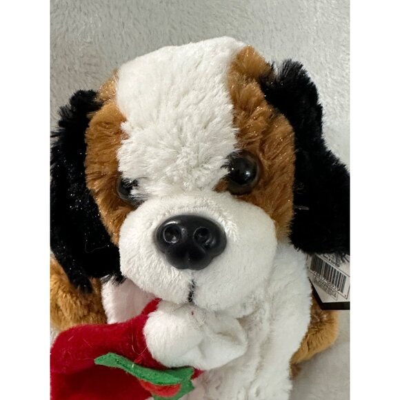 It's in the Bag Plush Puppy Dog Saint Bernard Hound With Tags Stocking Christmas - Picture 2 of 13